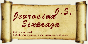 Jevrosima Šimpraga vizit kartica